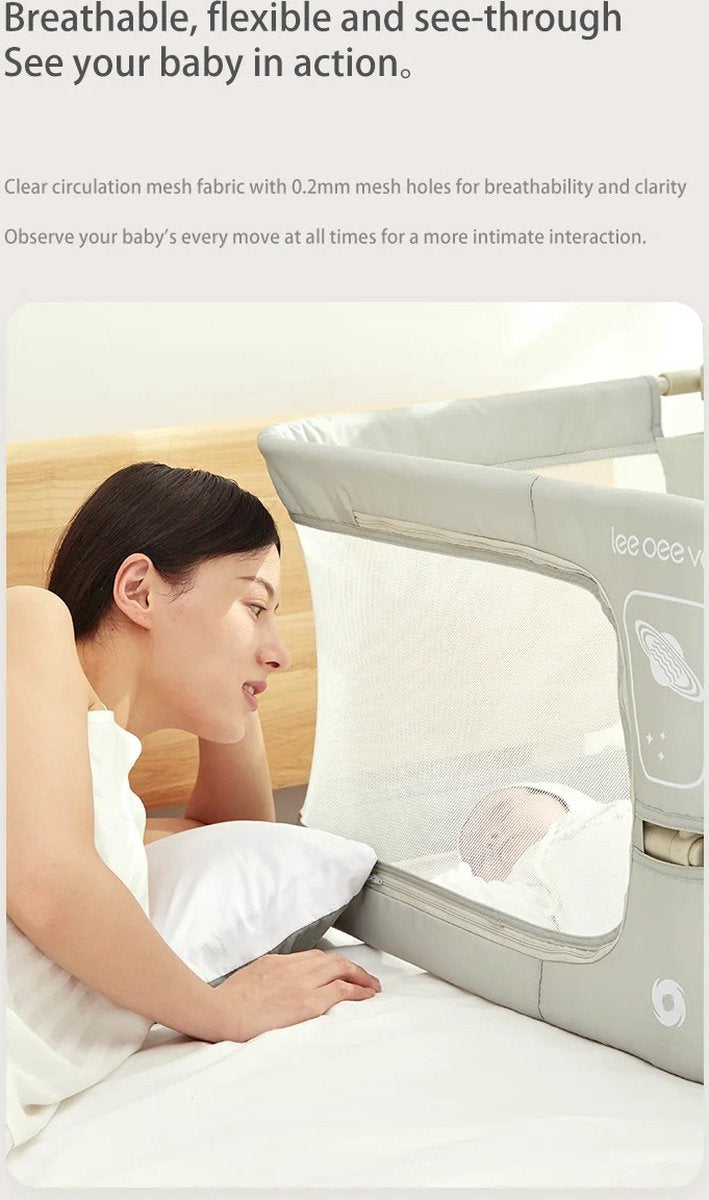 Co-Sleeper - Baby Bed - Cradle - 120x42x50cm - Beige