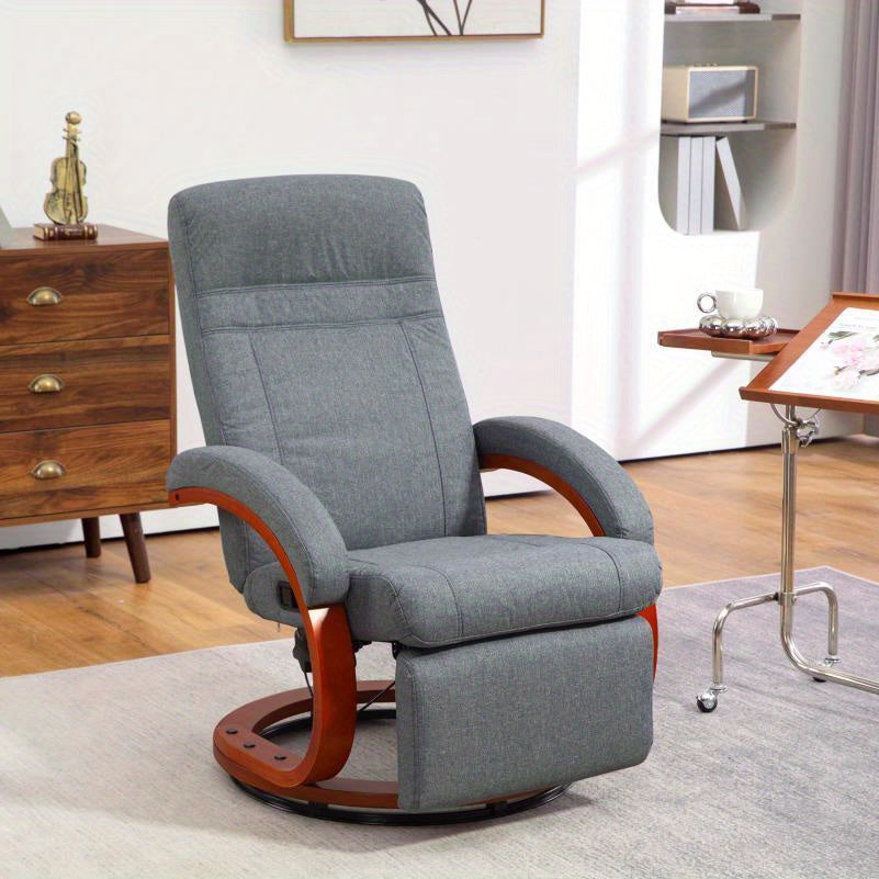 Loungestoel – Opvouwbare Tuinstoel – Strandstoel – Campingstoel – Balkonstoel – Verstelbare Draaibare Rugleuning – Roestvrij Stalen Frame – Ademend Linnen Bekleding – Draagvermogen 140 kg