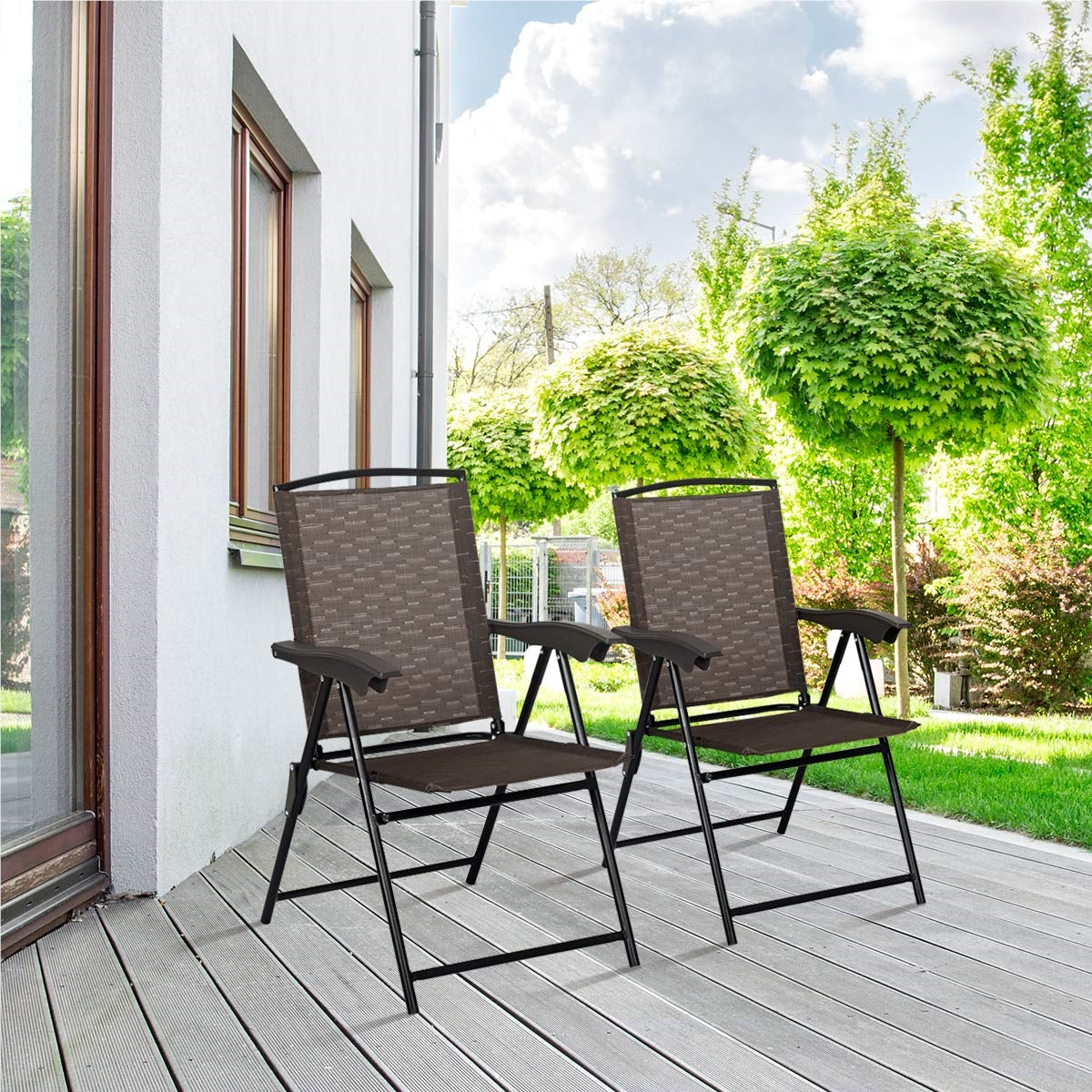 Vouwstoelen Set – Tuinstoelen – Terrasstoelen – Campingstoelen – Klapstoelen – Verstelbare Rugleuning – Weerbestendig Tot 135kg Capaciteit