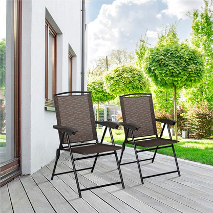 Vouwstoelen Set – Tuinstoelen – Terrasstoelen – Campingstoelen – Klapstoelen – Verstelbare Rugleuning – Weerbestendig Tot 135kg Capaciteit
