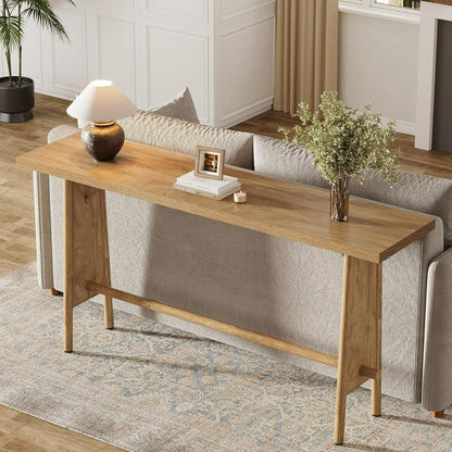 Sidetable – Consoletafel – Wandtafel – Haltafel – Dressoir – Modern Rustiek – 160 cm Lang & Smal – Stevig MDF Met Metaal