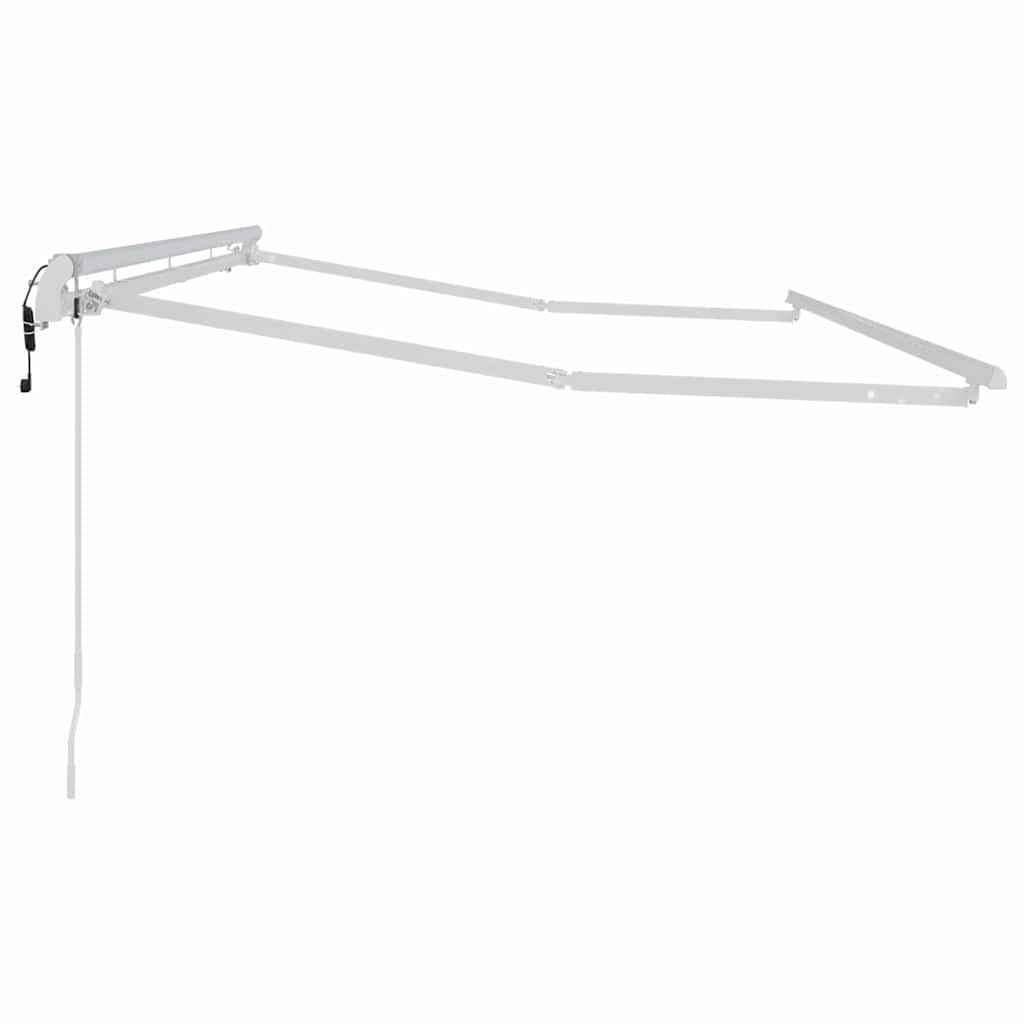 Inklapbaar Zonnescherm – Zonnescherm Terras – Schaduwdoek Tuin – Buitenzonwering – Metalen Frame – 4x2 Meter – Weerbestendig – Makkelijk Montuurbaar - Wit