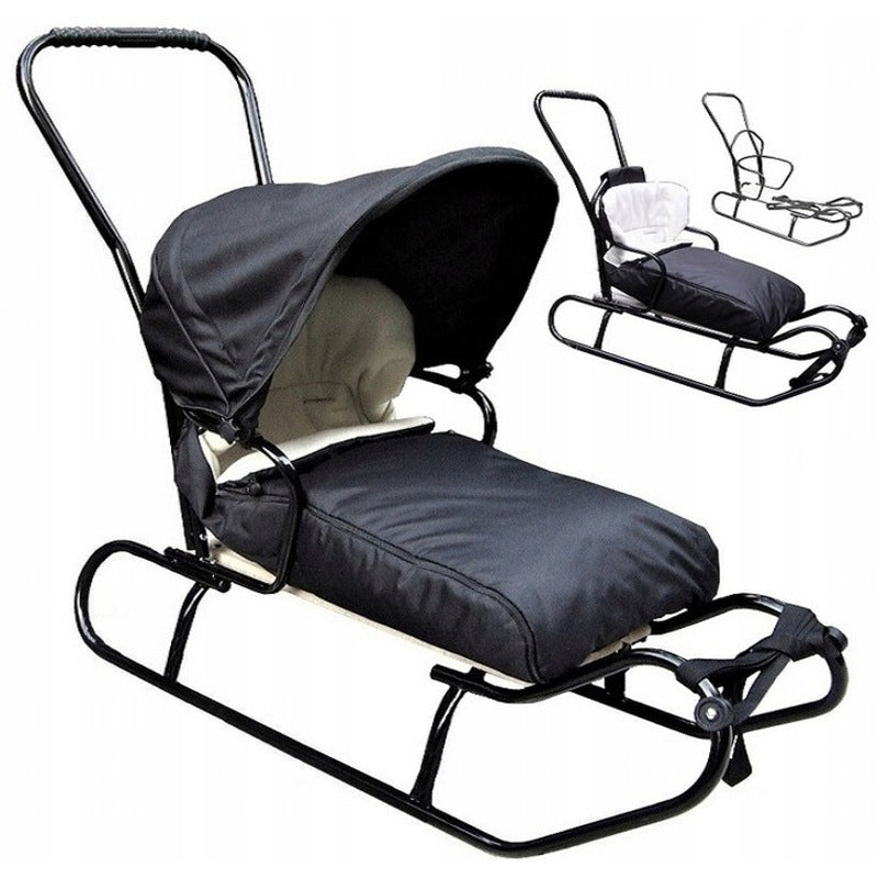 Sleepsleetje – Slede – Slee – Bobslee – Wintercar – 5-in-1 Multifunctioneel Ontwerp – Robuust Stalen Frame & Polar Fleece Slaapzak