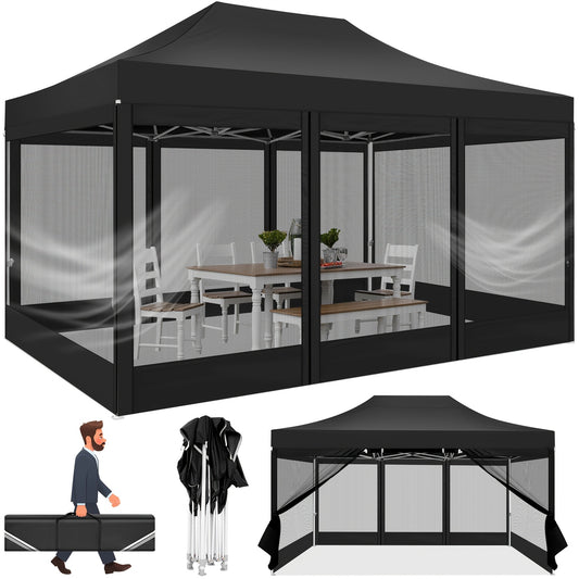 Pop-Up Partytent 3x4,5 Meter – Opzet Tent – Vouwtenten – Paviljoen – Tuin Tent – Waterafstotend – Muskietennet Zijwanden