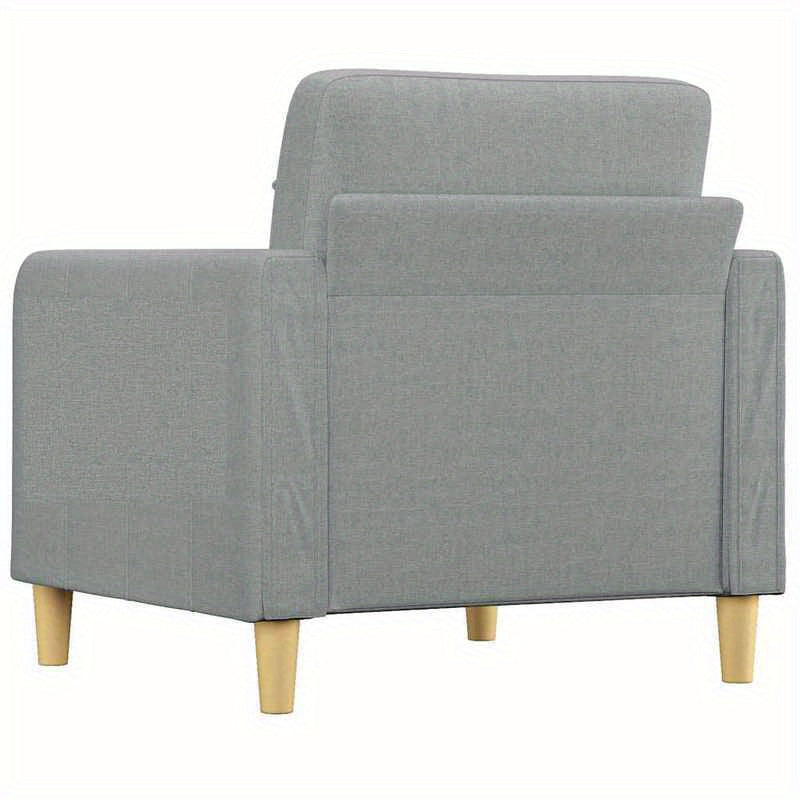 Fauteuil – Leunstoel – Zitzak – Relaxstoel – Lichtgrijs – Compact 60 cm – Stevig Hardhouten Frame