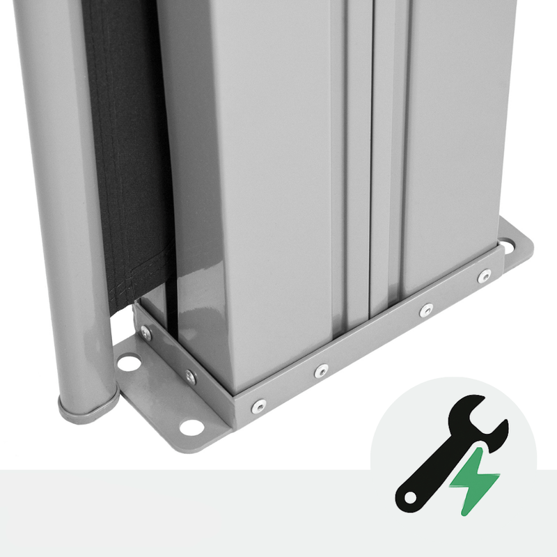 Terraszonwering – Hoekmarkies – Uitschuifbare Zonwering – Balkonzonwering – Zonnescherm – Dubbel Rolluik Met Onafhankelijke Bediening – Stalen Frame En Waterafstotend Doek 200g/m²
