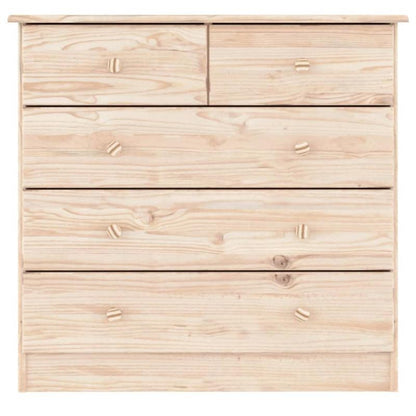 Large Capacity Modern Solid Pine Wood Chest of Drawers - Heavy-Duty Lockable Storage Cabinet with 6-Slot Organizer (Expandable Shelves/Drawers), Minimalist -Standing Unit for Bedroom, Living Room, Office - Assembly Required (