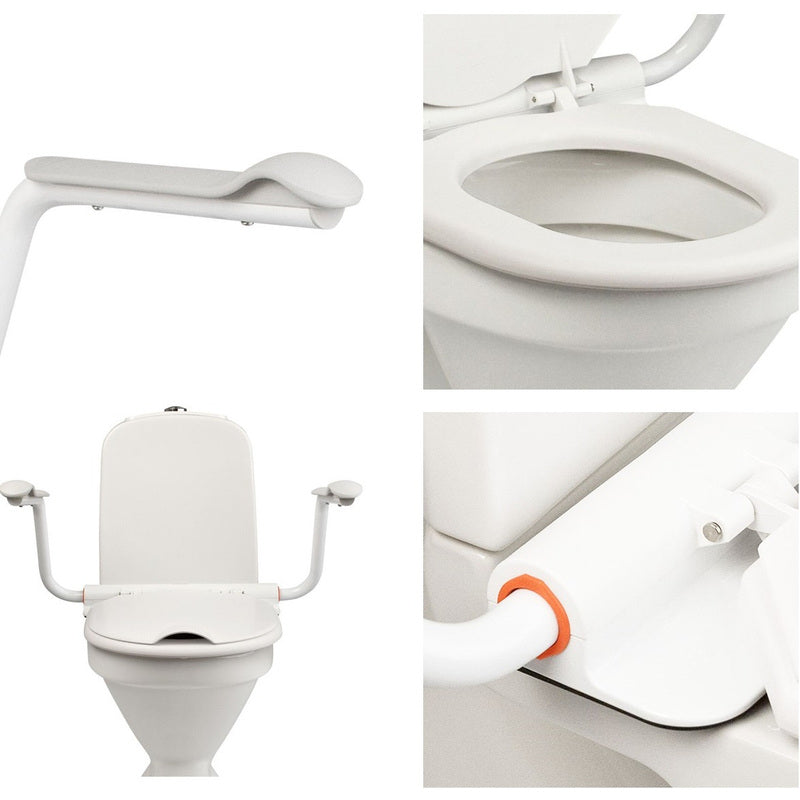 Etac Supporter - Toilet Seat Adapter with Lid and Armrests for Up to 150 kg