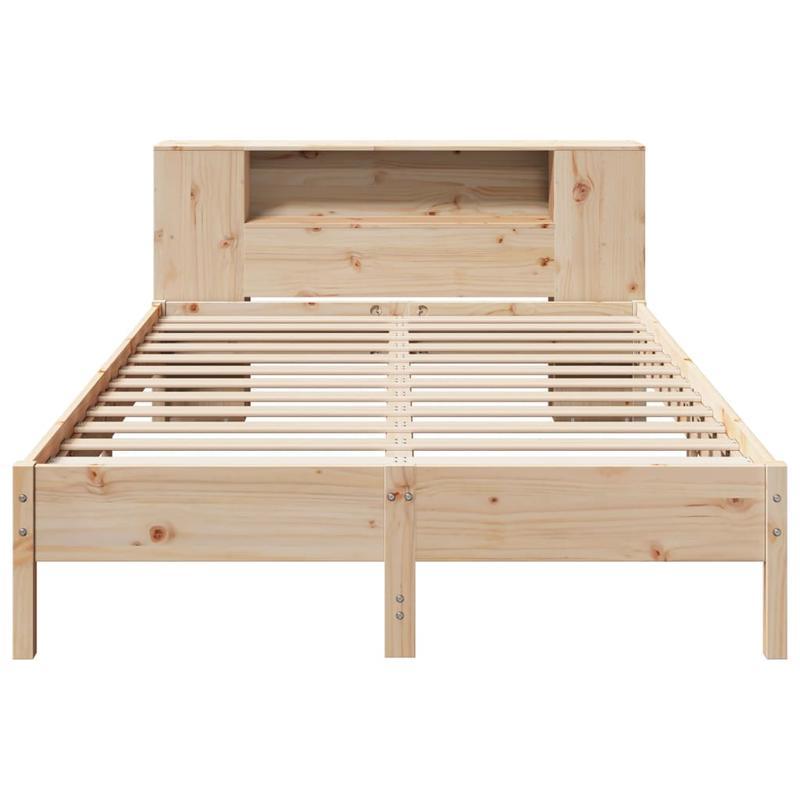 Bedframe – Platformbed – Slaapsysteem – Bedbank – Ledikant – Modern Design – Ingebouwde Boekenkast – Stevig Dennenhout – Eenvoudige Montage