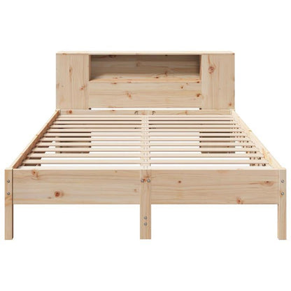 Bedframe – Platformbed – Slaapsysteem – Bedbank – Ledikant – Modern Design – Ingebouwde Boekenkast – Stevig Dennenhout – Eenvoudige Montage