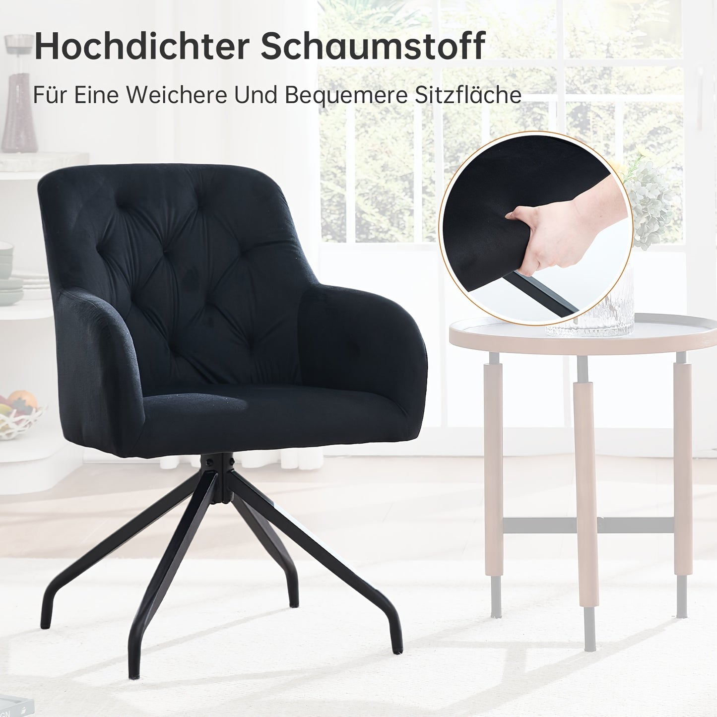Draaifauteuil – Loungefauteuil – Relaxzetel – Accentstoel – Tweedelige Set Olijfgroen – 360° Draaibaar – Fluweelzachte Bekleding – Stevig Metalen Frame