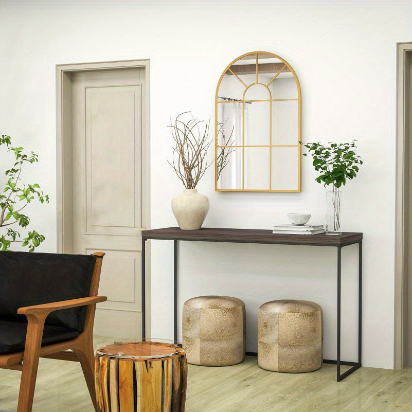 Wandspiegel – Passpiegel – Staande Spiegel – Hangspiegel – Woondecoratie – Gouden Frame – Uniek Onregelmatig Design – 91x60 cm Verticaal – Zonder Elektriciteit