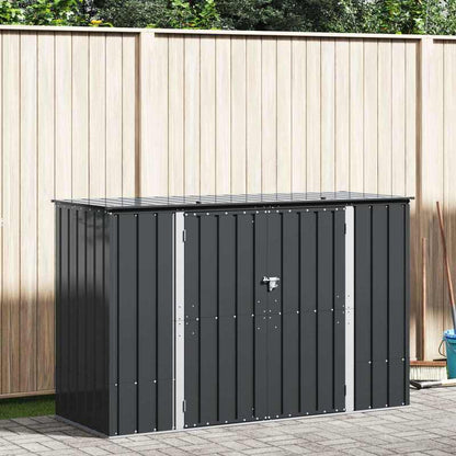 Grote Tuinkist – Tuinopbergbox – Opslagbox – Buitenbox – Opbergkist – Zwart Stalen Materiaal – 214x82x132 cm – Robuust & Weerbestendig