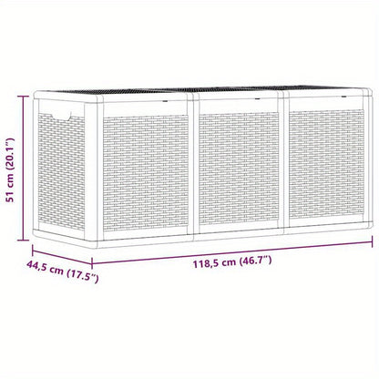 Opbergbox Tuin – Tuinkussenbox – Tuinkist – Tuinopbergkist – Opbergkist Tuin – 270 Liter – Weerbestendig PP-Rattan