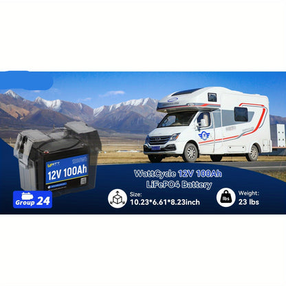 LiFePO4 Accu – Lithium Accu – Bootaccu – Camper Accu – Solar Accu – 12V 100Ah Capaciteit – 100A BMS Met 15.000+ Levenscycli