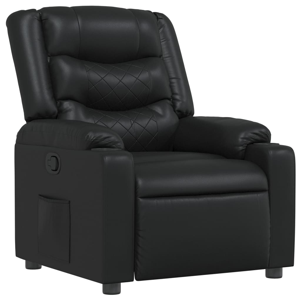 Elektrisch Verstelbare Relaxstoel – Elektrische Fauteuil – Relax Fauteuil – Verstelbare Stoel – Elektrische Loungestoel – Zwart Kunstleer – Verstelbaar Tot 135 Graden