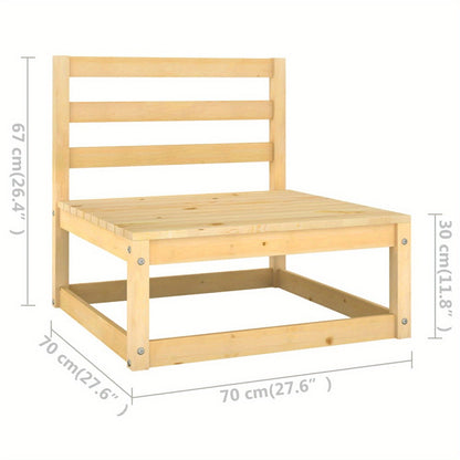 Loungeset – Tuinset – Loungesofa – Buitenmeubel – Balkonset – Houten Frame – Zwarte Comfortabele Kussens