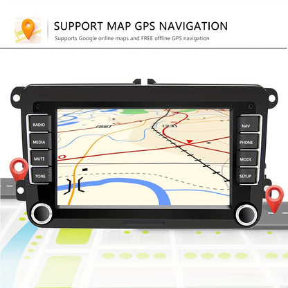 Android Autoradio – 2DIN Multimedia Speler – Auto Radio Navigatie – GPS Touchscreen Radio – 7 Inch HD Scherm – Met Achteruitrijcamera – WiFi Mirror Link – CANBUS Ondersteuning