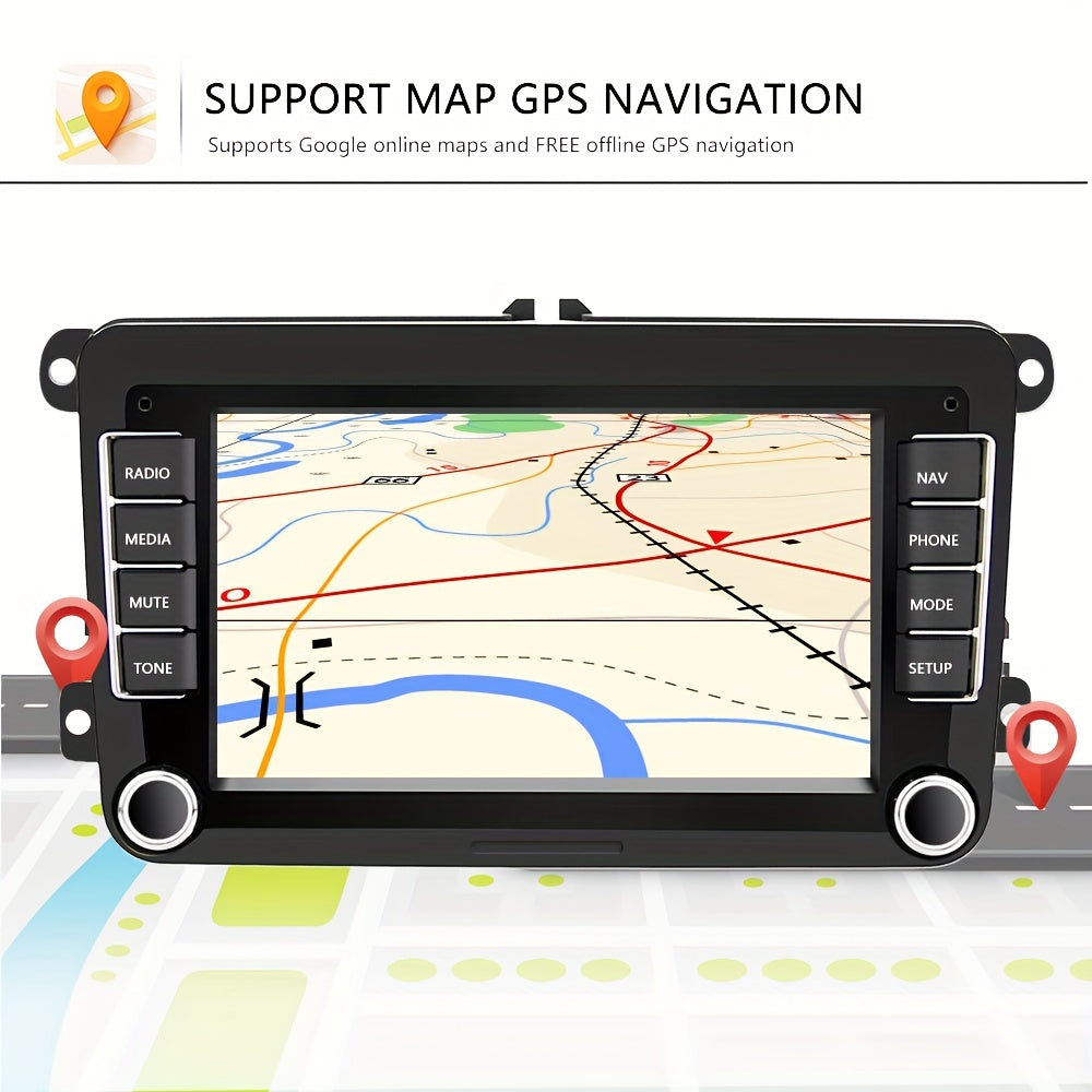 Android Autoradio – Auto Stereo – Multimedia Systeem – Navigatie Radio – 2 DIN Autoradio Met Achteruitrijcamera – 7 Inch Touchscreen – Draadloze Mirror Link