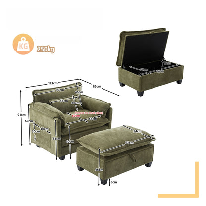 Relaxstoel – Fauteuil – Loungestoel – Vloerstoel – Zitzak – Extra Groot Formaat – Premium Velvet Bekleding
