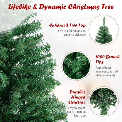 Kerstboom – Kunstkerstboom – Nepboom – Weihnachtsbaum – Kunstboom – 180 cm Hoog – 1000 PVC Takken – Stevige Metalen Voet