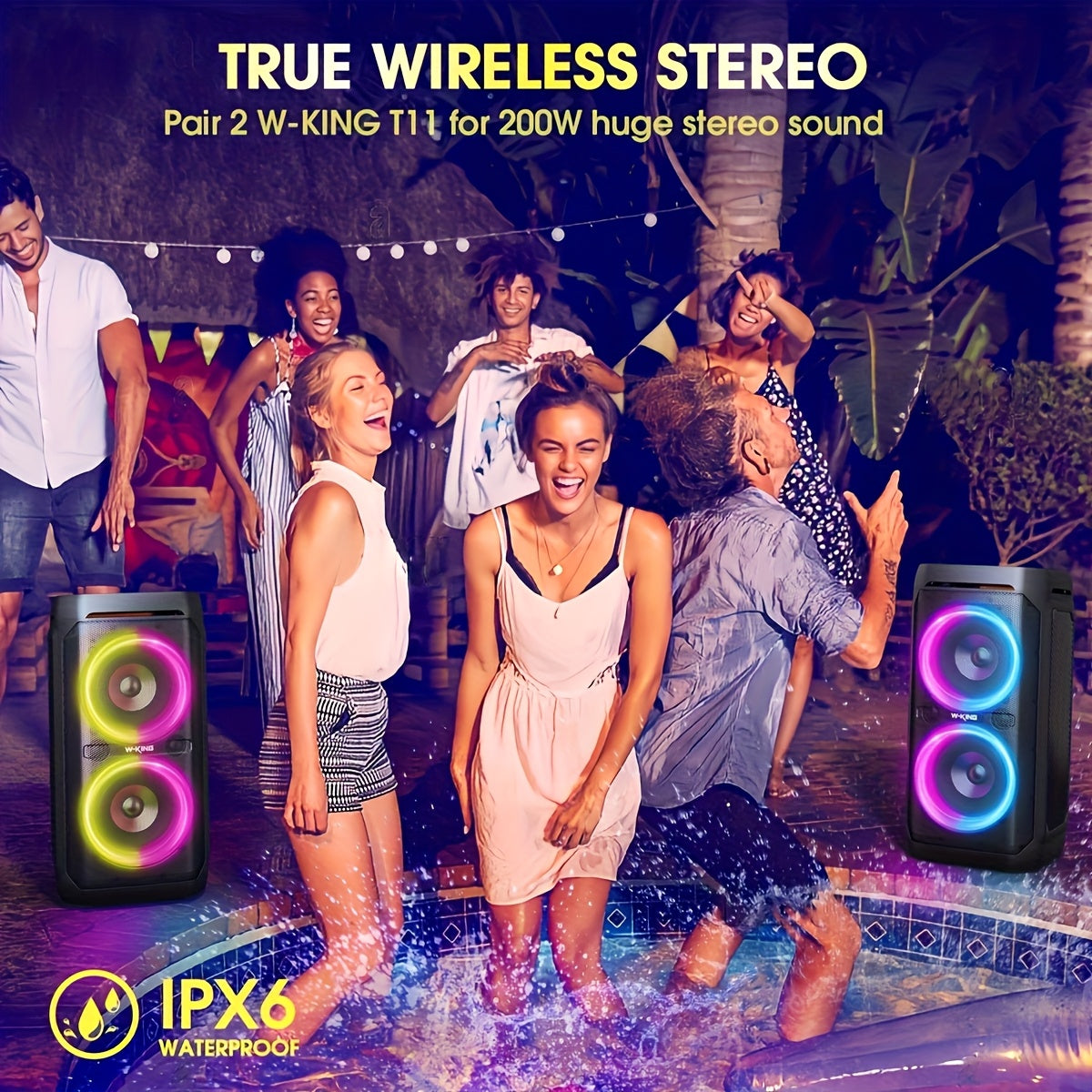 Party Speaker – Draadloze Speaker – Partybox – Portable Speaker – Boombox – 240W Krachtig Geluid – IPX6 Waterbestendig Met Diepe Bas