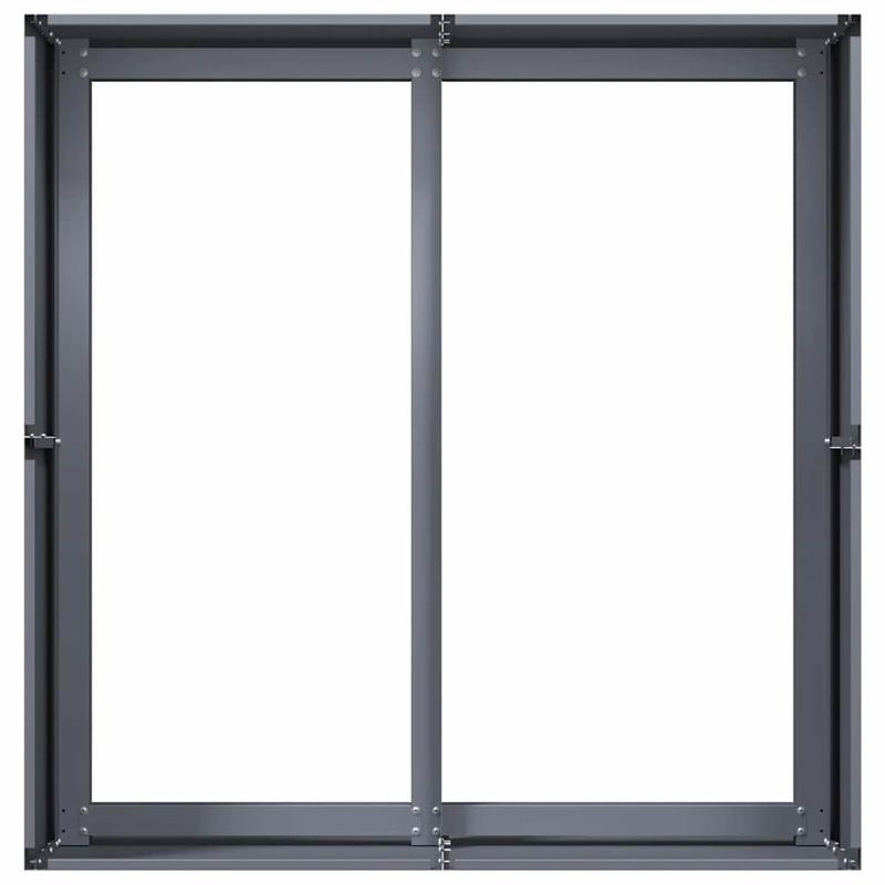 Plantenbak – Bloembak – Tuinbak – Moestuinbak – Balkontuinbak – Antraciet – Koudgewalst Staal – 80x80x40 cm – Weerbestendig & Verhoogd Plantbed