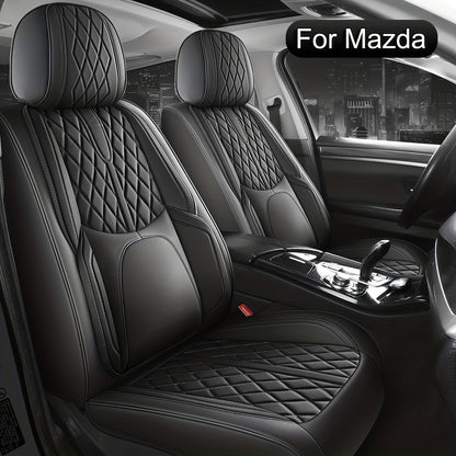 Autostoelhoezen – Stoelhoezen Auto – Zitting Beschermers – Autostoelbekleding – Auto Interieur Bescherming – Complete Set 5 Zitplaatsen – Waterdicht Nappa Kunstleer – Universele Pasvorm