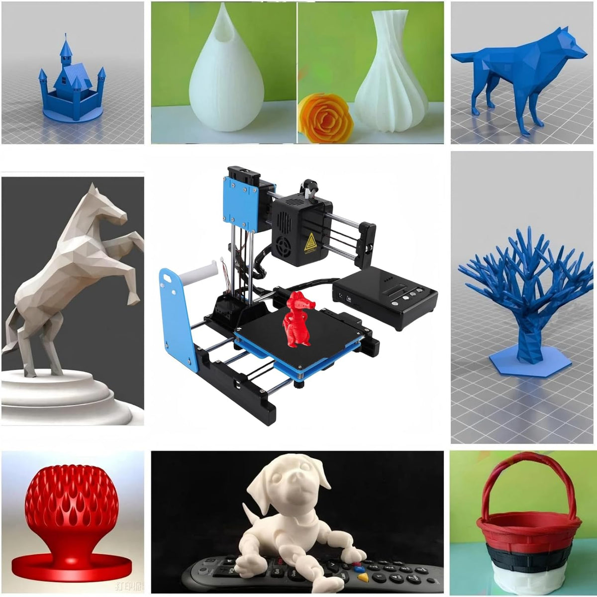 Mini 3D-printer – 3D Printer – Desktop 3D Priner – 3D Printmachine – 3D Printer Voor Beginners – Plug-and-Play Gebruik – Bouwvolume 100x100x100 mm