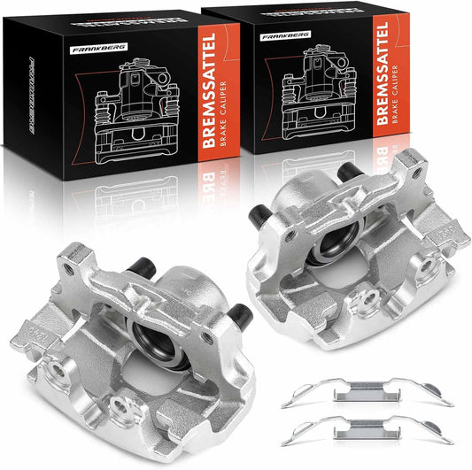Frankberg Remklauw remklauw compatibel met R.a.n.g.e R.o.v.e.r Evoque Brake Caliper wiht Bracket One Side 1 piston voor links en rechts set van 2 stuks vervanging # 19-B3774A