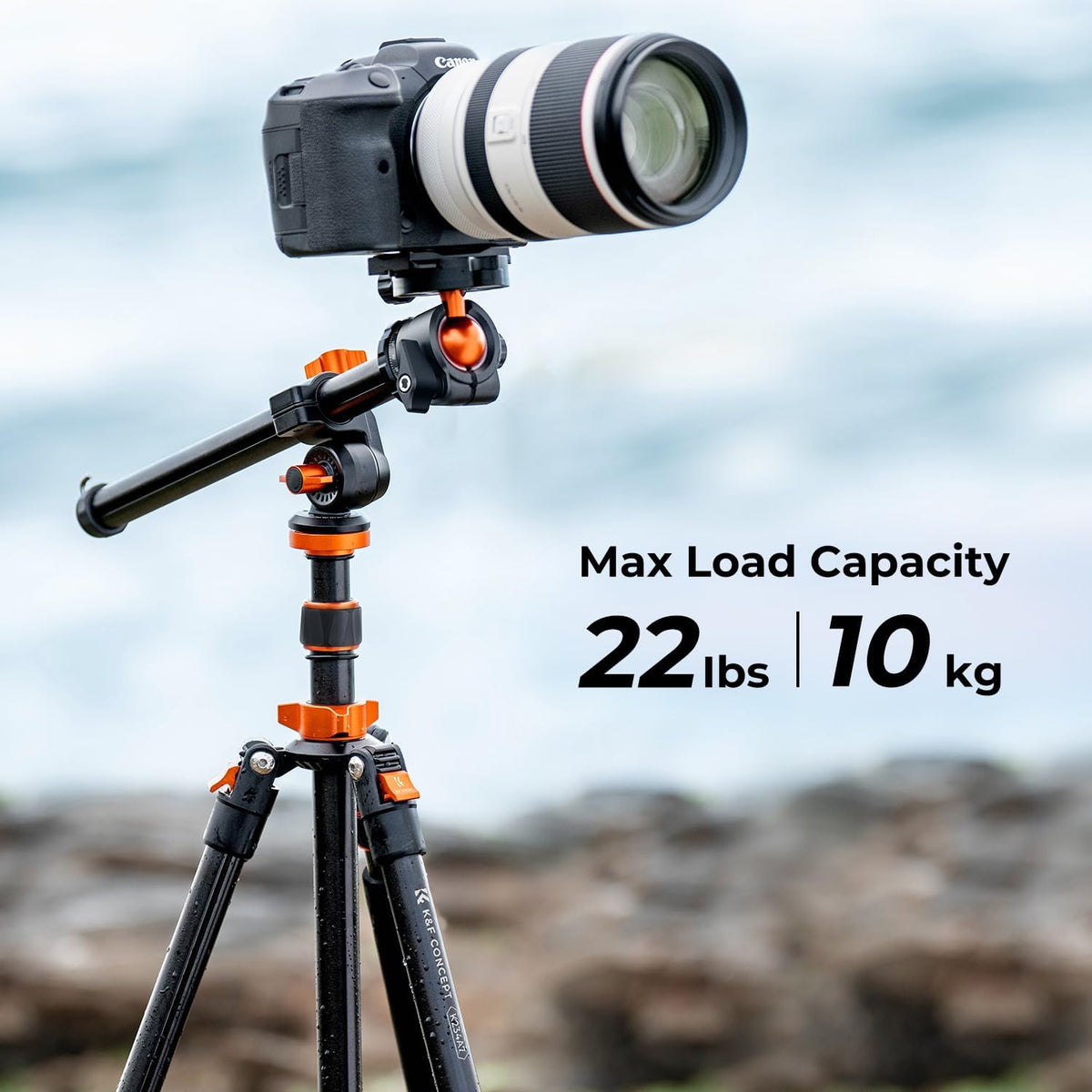 Camerastatief – Fotostatief – Driepoot – Tripod – Videostatief – Verstelbaar van 49 tot 200 cm – Twee-in-één Monopod met 360° Balhoofd