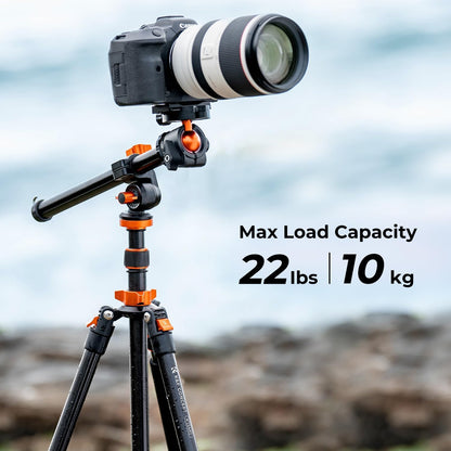Camerastatief – Fotostatief – Driepoot – Tripod – Videostatief – Verstelbaar van 49 tot 200 cm – Twee-in-één Monopod met 360° Balhoofd