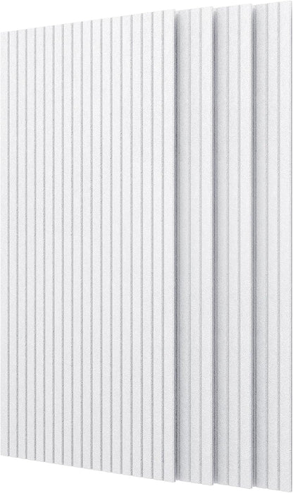 4 stuks akoestische panelen, 120x60 decoratieve geluiddichte wandpanelen, grote zelfklevende geluidsabsorberende panelen voor kantoor, thuisbioscoop, studio, wit