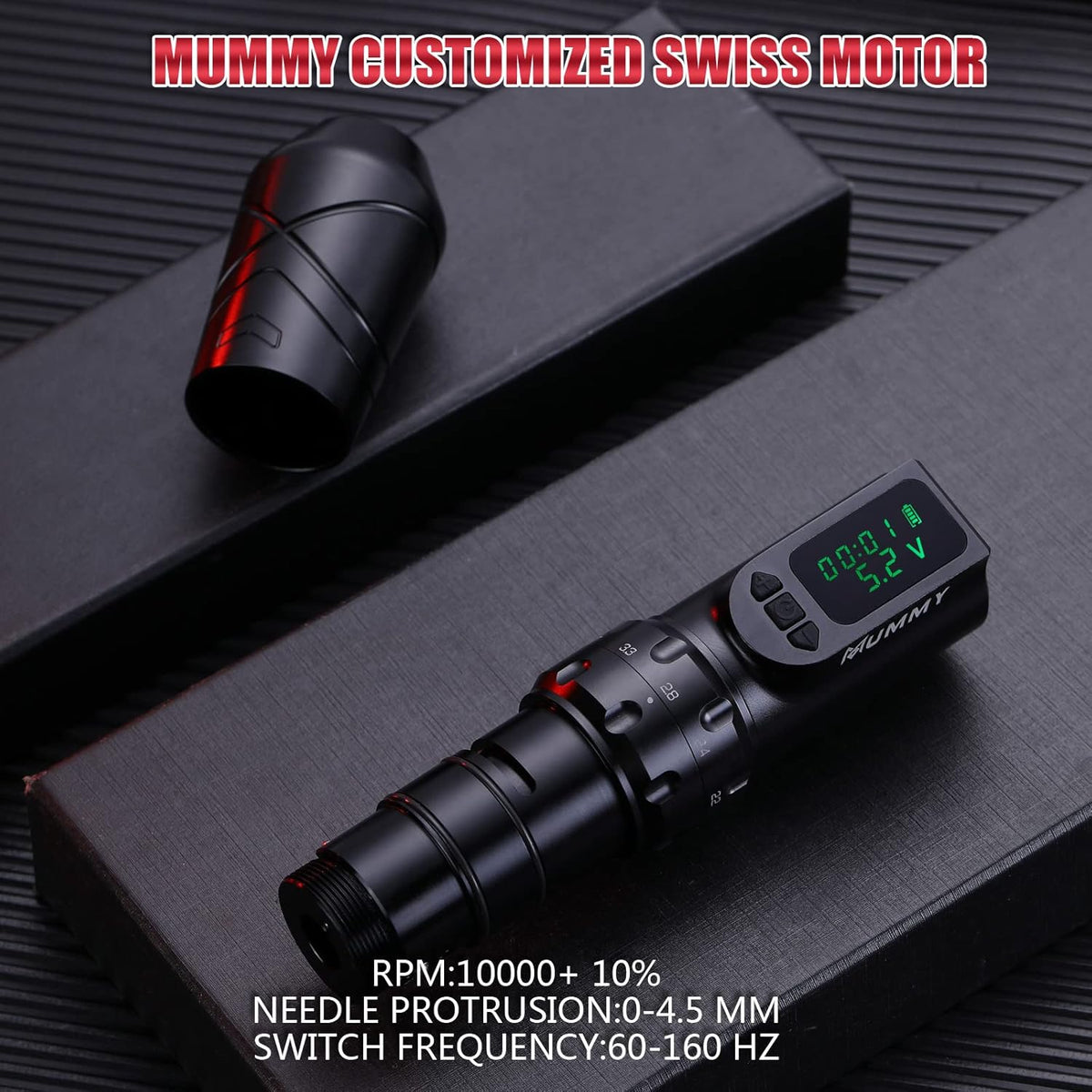 Mummy Anubis Tattoo Roterende Machine Batterij Pen 2000mAh (anubis machin)