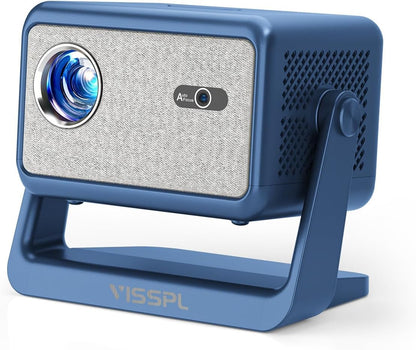 [Elektrische Keystone 6D/4P] Projector 4K, 5G WiFi Bluetooth Projector 18000L, VISSPL Native 1080P Outdoor Projectoren met PPT, Zoom en Statief, Projectoren voor TV Stick/iOS/Android