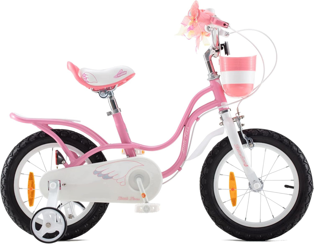 RoyalBaby Meisjes Kinderfiets Little Swan Fiets Kinderfietsen 12 Inch Roze