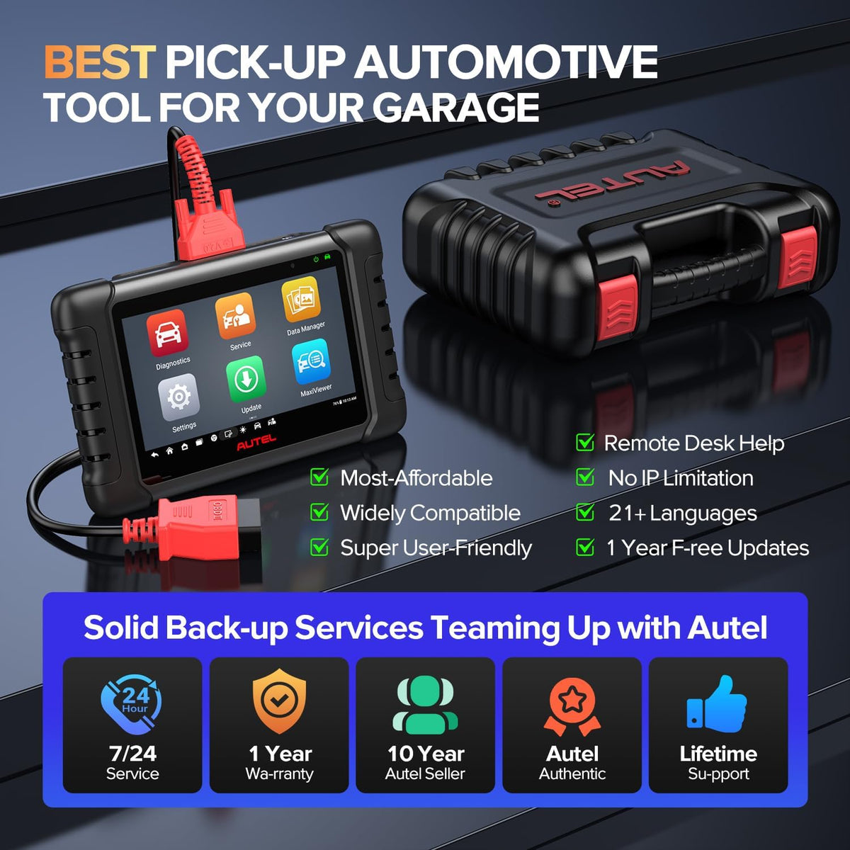 Autel MaxiCheck MX808S Auto Diagnose: 2026 Recenter Dan MK808S MK808BT Pro, Bidirectionele Scanner zoals MK900 MX900 MK900BT, 3K+ actieve tests, 28+ Resetten, Alle Systeem, OS11