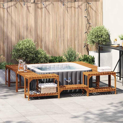 vidaXL Hot Tub Environment Brown 230 x 230 cm - QUORE