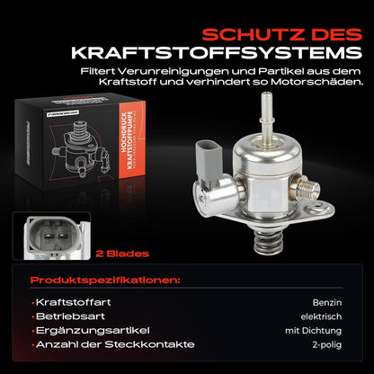 Hogedrukpomp – Hogedruk Brandstofpomp – Brandstofpomp – Benzinepomp – Injectiepomp – Voor 1.6L Benzinemotor – Elektrisch, 2-Polige Aansluiting