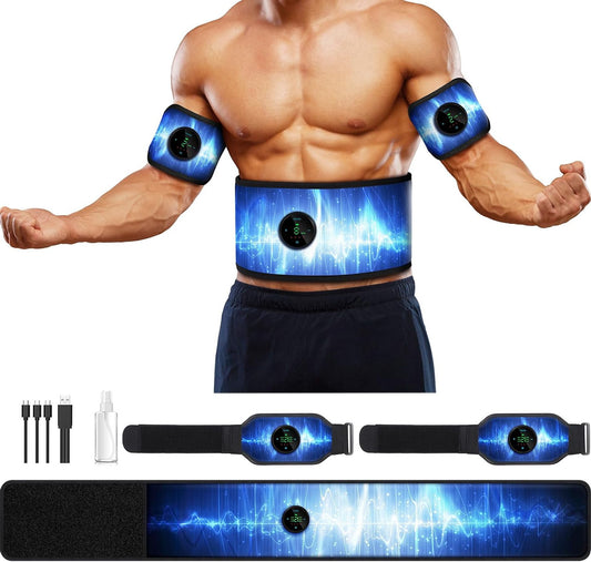 ABS Stimulator, Muscle Machine Workout Equipment, Ab Toning Belt Muscle Toner Fitness Training for Abdomen/Arm/Leg, Ab Trainer for Home Body Shape, MH-1080 - QUORE