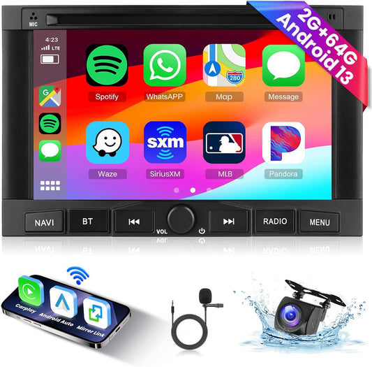 Hodozzy 2G 64G Android Car Radio for Peugeot 3008/5008 Citroen Berlingo Partner 2010-2016 with Carplay Android Auto, 7 Inch Touch Screen Car Radio Navigation WiFi Bluetooth DSP FM/RDS Radio with - QUORE