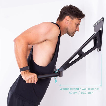 Portable Pullup & Dip Pull-Up Dip Bar, Mobile For Wall Mounted And Trees/Poles, Indoor & Outdoor Pull-Up Dip Bar Combi For Home And Garden/Park, Premium Quality Chin-Up Dip Bar - QUORE