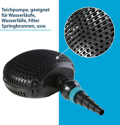 Vijverpomp – Filterpomp – Fonteinpomp – Waterspomp – Beeklooppomp – Energiezuinig 68 Watt – Droogloopbeveiliging Met 10.000 Liter/uur Debiet
