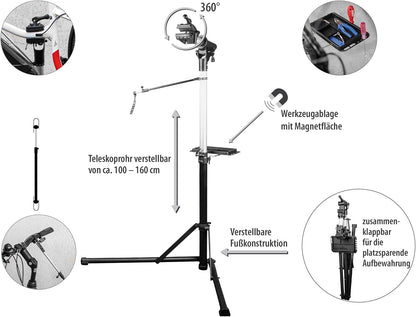 EUFAB 16421 Bicycle Mounting Stand for E-Bikes,Bicycle Stand,Bicycle Racks for E-Bikes,Black - QUORE