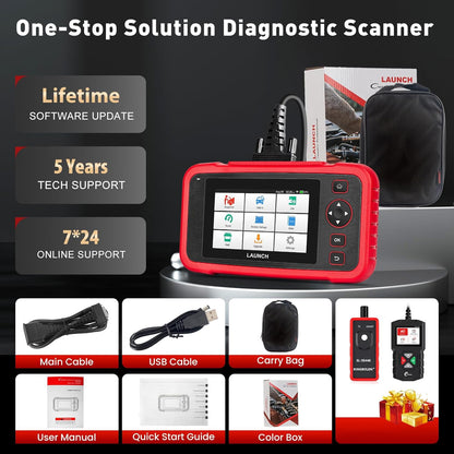 OBD2 Diagnoseapparaat – Autoscanner – Foutcodelezer – Diagnosetool – Codelezer – 5 Inch HD Touchscreen – 12 Resetfuncties inclusief Injectorkodering