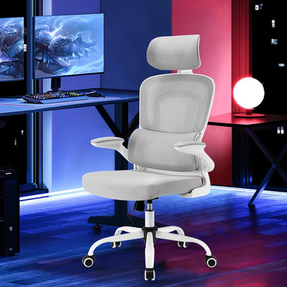 Ergonomische Bureaustoel – Computerstoel – Bureau Stoel – Office Chair – Managersstoel – In Hoogte Verstelbaar – Ademend Polyester Met Lendensteun
