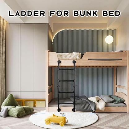 Stapelbed ladder met 5 treden, 15 x 3 m, wandmontage, kelder, raam, fontein, ladder, zwart smeedijzer, industriële buis, step-ladds, metalen binnenladders voor buiten