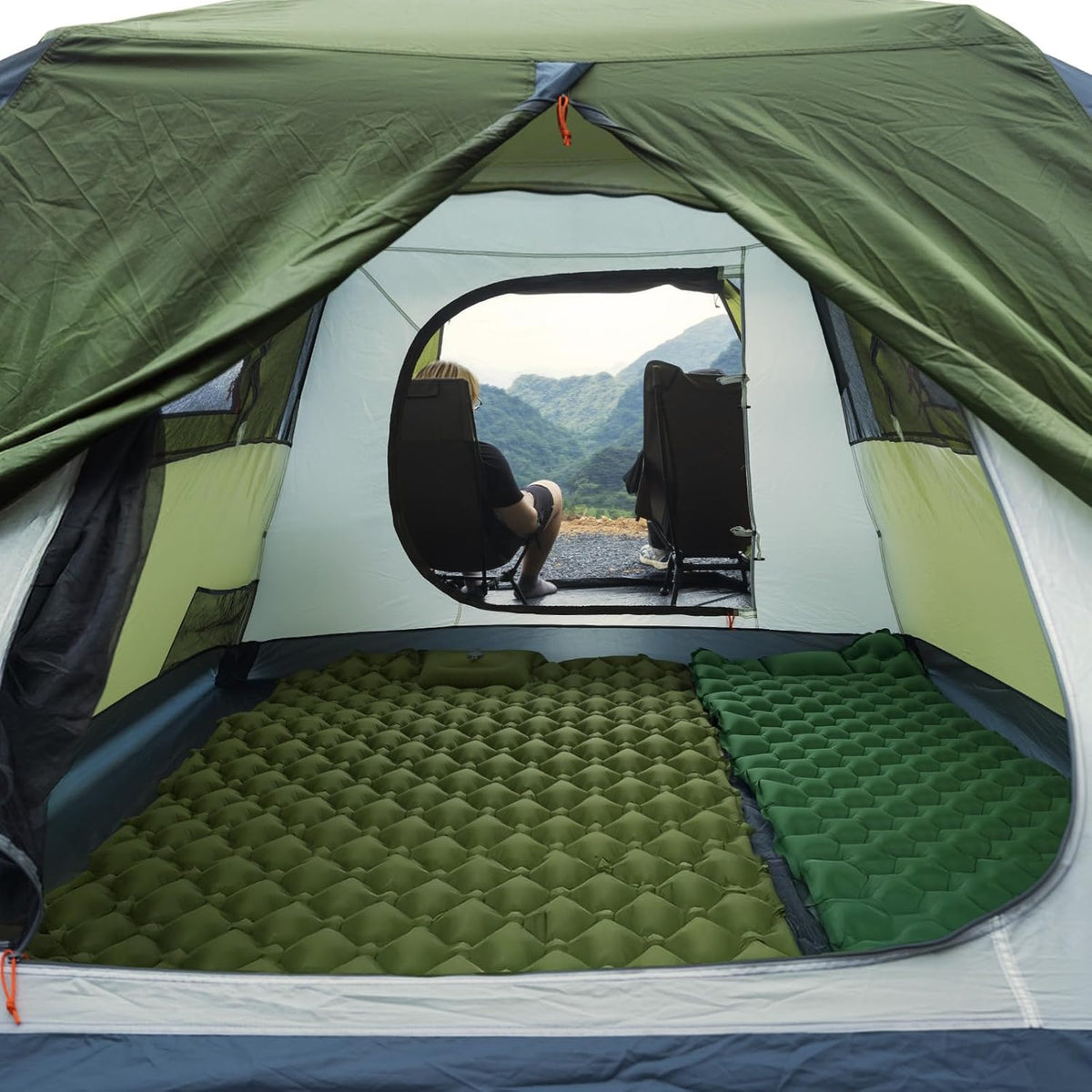 Night Cat Cabinetent met Vestibule: 4 personen duiken het Kamperen Tent Dubbele Lagen Gemakkelijke Snelle Waterdichte Installatie op