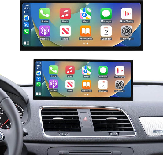 12,3 Inch Autoradio – Multimedia Systeem – Touchscreen Navigatie – CarPlay Android Auto – Draadloos Verbonden – Compatible 2013-2018 Audi Q3 – Ondersteunt Mirrorlink & Achteruitrijcamera