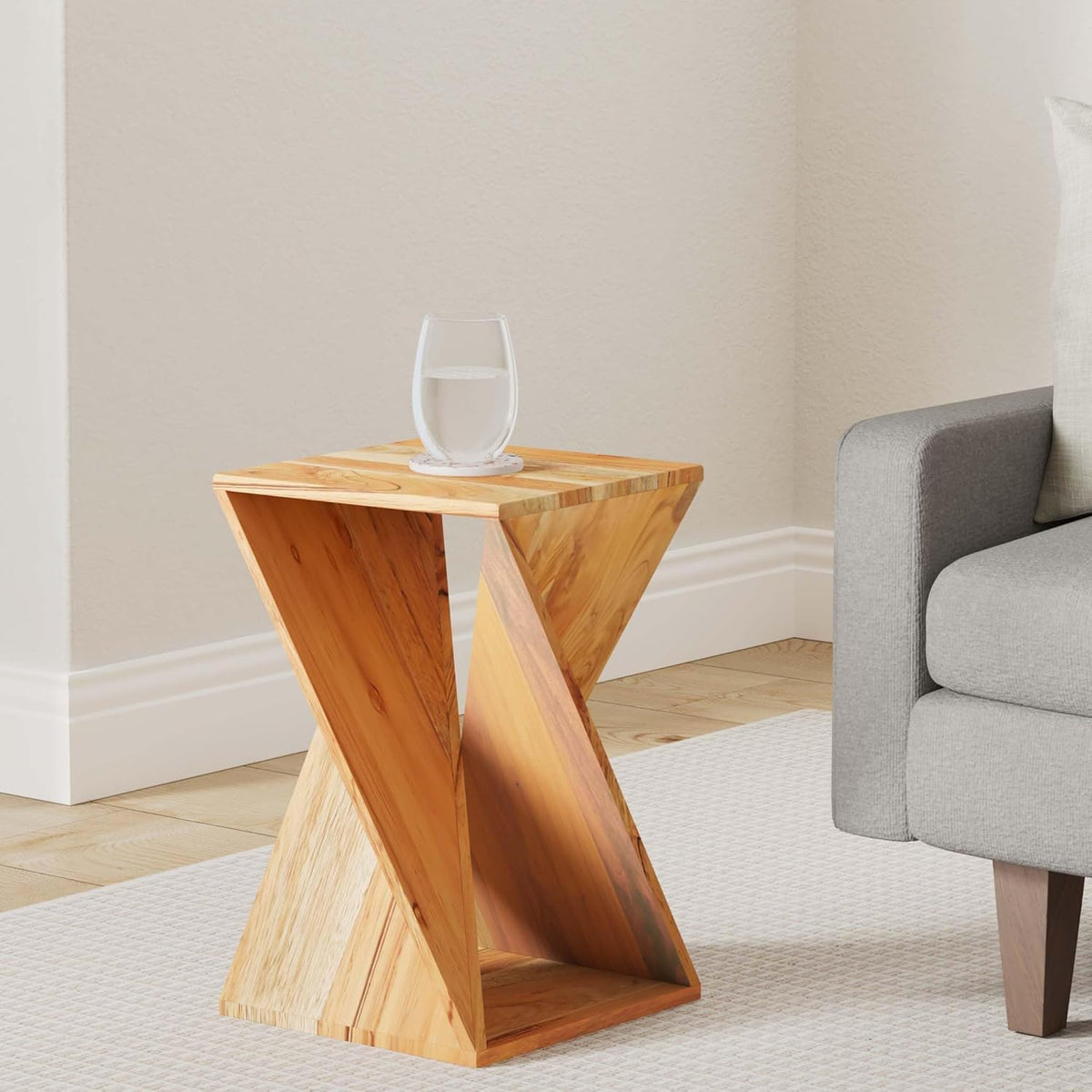 vidaXL Side table 35x35x55 cm solid acacia wood